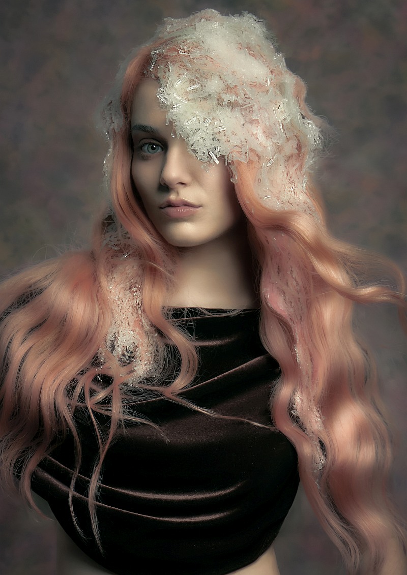 Long Peach Hair with Hair Accessories - Lisa Robertson - Margery Lorna Collection